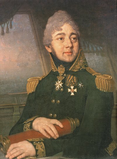 Portrait of the Russian Poet Evgeny Boratynsky (1800-44), 1820s by Vladimir Lukich Borovikovsky